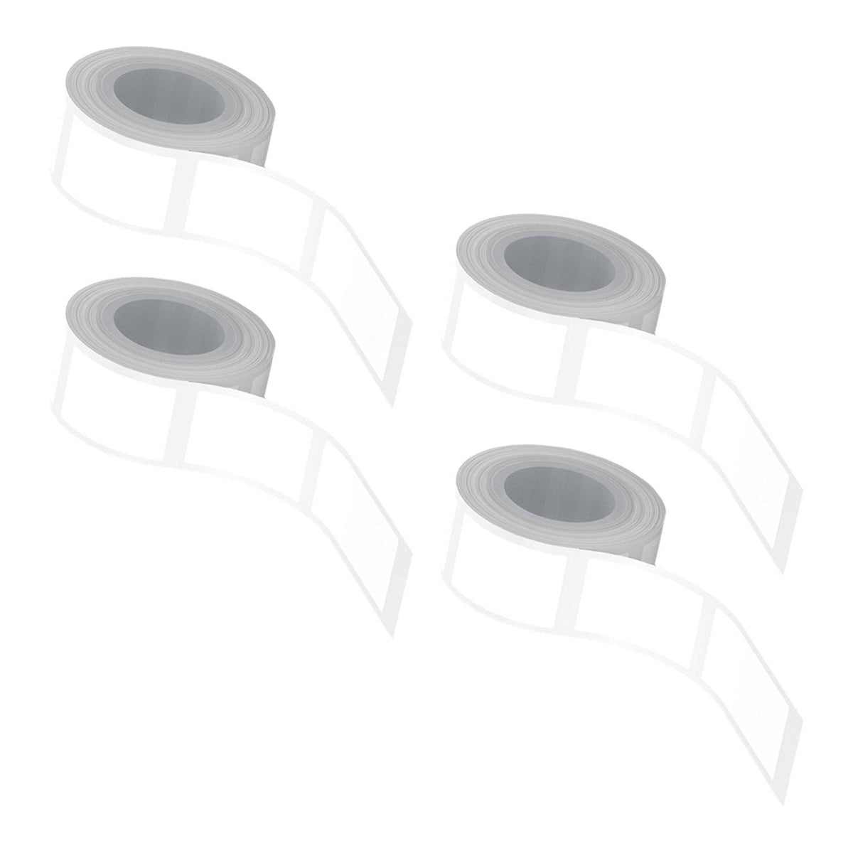 Maxbell 4Pcs Thermal Label White Fanfold 12mmx40mm for Commercial Grade Mailing Name