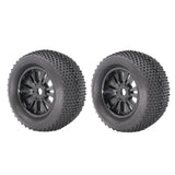 Max 2Pcs RC Car Wheel Tire Parts Accessory For 1/8 Truck Buggy Vehicles Black