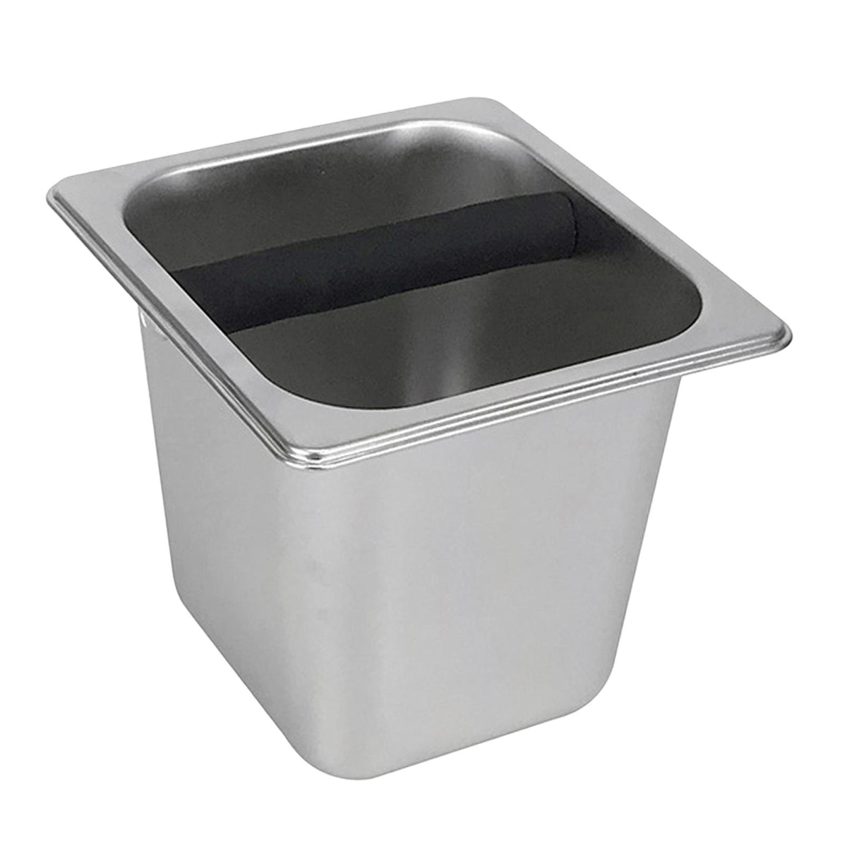 Maxbell Stainless Steel Coffee Knocking Box with Rubber Bar Easily Clean Heavy Duty Size L