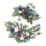 Maxbell 2x DIY Ornament Artificial Wreath Simulation Garland for Holiday Decorated style D