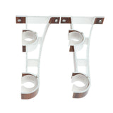 Max 2Pcs Aluminum Alloy Curtain Double Pole Bracket Redwood for Dia 28mm Rod - Aladdin Shoppers