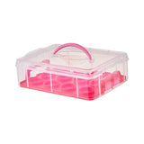 Maxbell Cupcake Carrier Cupcake Storage Containers for Cheesecakes Pies Baked Treats Red