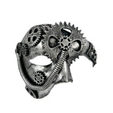 Maxbell Punk Opera Mask Retro Half Face Masquerade Mask for Musical Stage Show Party Argent