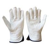 Max 1 Pair Breathable Leather Labour Gloves Protective Gloves L