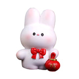 Maxbell Resin Rabbit Figurine Car Dashboard Home Decor for Bedroom Entrance Office StyleA