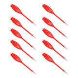 Maxbell 10x Golf Pencils Bulk 2H Marker Pens for Wedding Writing Children's Drawing Red