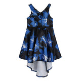 Max Girls Swallow-tail Princess Dress Wedding Pageant Dress  4-5 Years Blue