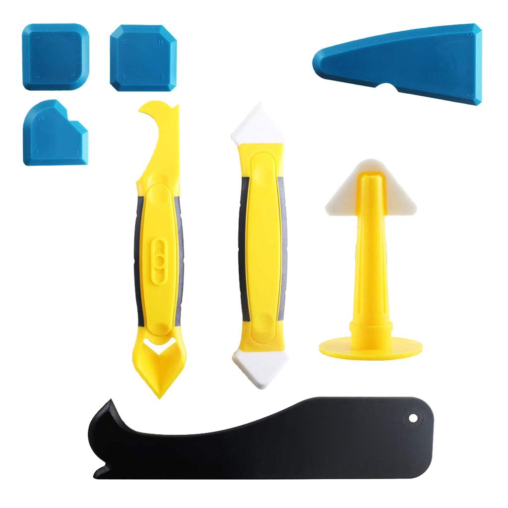 Maxbell Silicone Sealant Spreader Finishing Tool Kit + Caulk Remover and Nozzle 8pcs