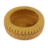 Max European Style Retro Tire Model Ashtray Cigarette Home Office Decor -Yellow