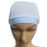 Max Mesh Stretch Turban Hat Hijab Skull Cap Head Wrap Hair Loss Chemo Hat Beanie Sky Blue