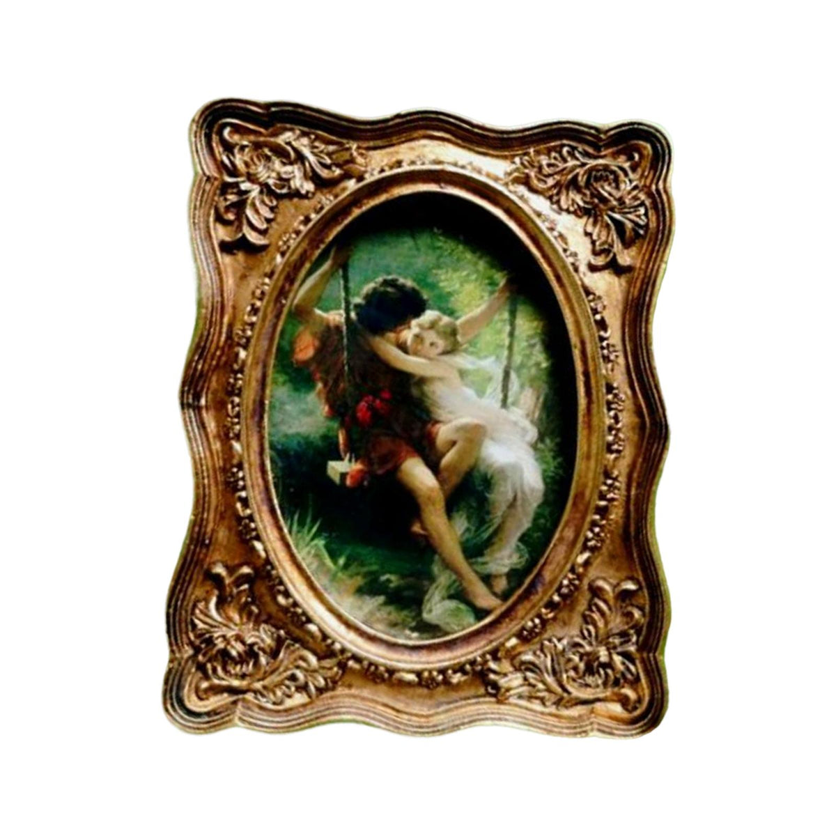 Maxbell Maxbell European Style Photo Frame Art Craft Ornate Embossed for Table Hallway Decor 9cmx5cmx11cm