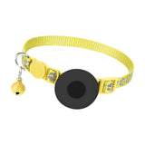 Maxbell Cat Collar with Waterproof Tracker Holder Reflective Breakaway Kitten Collar Yellow