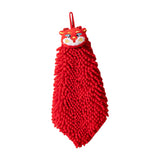 Maxbell New Year Hanging Hand Towels Soft Chenille Towels for Apartment Home Kitchen Male