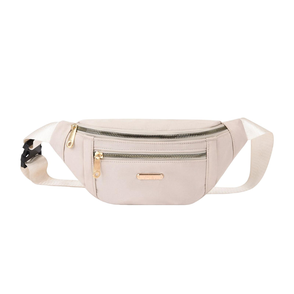 Maxbell Fashion Women Fanny Pack Waist Pack Adjustable Strap for Traveling White