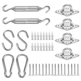 Maxbell Shade Sail Hardware Kit for Rectangle /Square Sun Shade Sail Install Model C