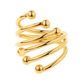 Maxbell Modern round Metal Napkin Ring Serviette Holder Party Table Decor Gold