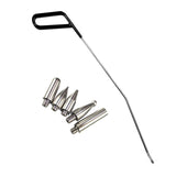 Maxbell 6 Pieces Dent Repair Rod Kit Paintless Puller for Auto Body Door Dings Right Hand
