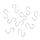 Max 10pieces 1/12 Dollhouse Miniature S Hooks for Hanging Wall Decor Silver