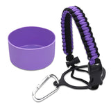 Maxbell Water Bottle Handle Protective Silicone Sleeve for Outdoor Activities Sports Violet Large