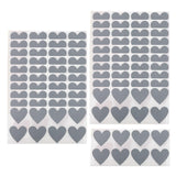 Maxbell Pack of 300 Heart Shaped Scratch Off Stickers Labels for DIY Supplies Gift Gray