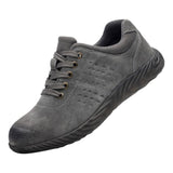 Max Labor Insurance Shoes Steel Head Anti-smash Stab-resistant Welder Work Shoes 43 gray