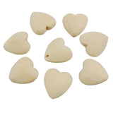 Maxbell 20pcs Heart Loose Eco-friendly Wooden Beads with Hole for DIY Jewelry  30mm