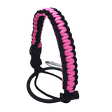 Maxbell Wide Mouth Bottle Paracord Handle Cord Braided Rope 12/18/21/24/32/40/64oz Black and Pink