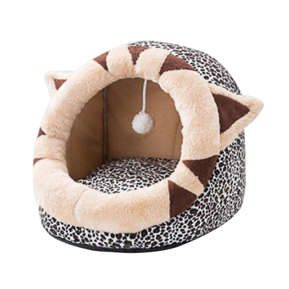 Maxbell Portable Cat Bed for Indoor Cats Cave Basket Soft Hideout for Rabbit Kitten 48x52x39cm