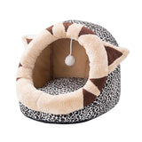 Maxbell Portable Cat Bed for Indoor Cats Cave Basket Soft Hideout for Rabbit Kitten 48x52x39cm