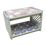 Maxbell Rabbit Bed House Winter Warm with Cushion Shelter for Chinchilla Rabbit Mice Blue