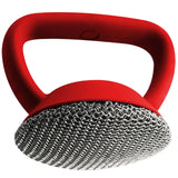 Maxbell Cleaning Brush Metal Mesh Scrubber Dish Scrubber Brush for Pot Tableware Red