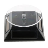 Max Solar Powered Turntable Rotating Display Stand & Light Watch Jewelry Black