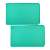 Maxbell Dog Food Mat Bowl Mats Pet Feeding Mat for Pet Supplies Dogs Puppy Thin Green