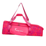 Maxbell Large Yoga Bags Knapsack Yoga Mat Carrier Case for Workout Dancing Women Men rose red