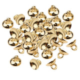 Maxbell 200pCS Plastic Half Round Shape Bell Beads Cap w/ Loop Findings 8mm KC Gold