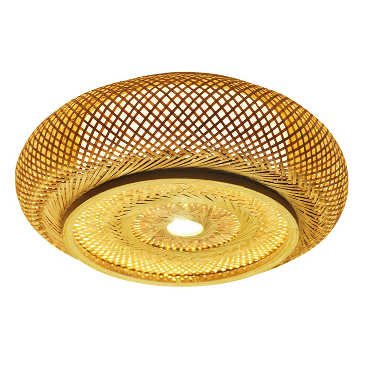 Maxbell Maxbell LED Ceiling Lamp Lighting Fixture Bamboo Lamp Shade for Kitchen Apartment 60cmx20cm
