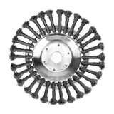 Maxbell 8" Wire Wheel Brush Disc Trimmer Head Dusting for Rust Removal Grass Removal
