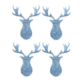 Maxbell 4Pcs Christmas Cutlery Bag Pocket Elk design for Christmas Holiday Home