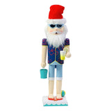 Maxbell Wood Nutcracker Figures Christmas Shelves Decor Desktop Blue