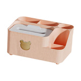 Maxbell Tissue Box Holder Desktop Storage Box Case for Night Stand Office Dresser Pink L