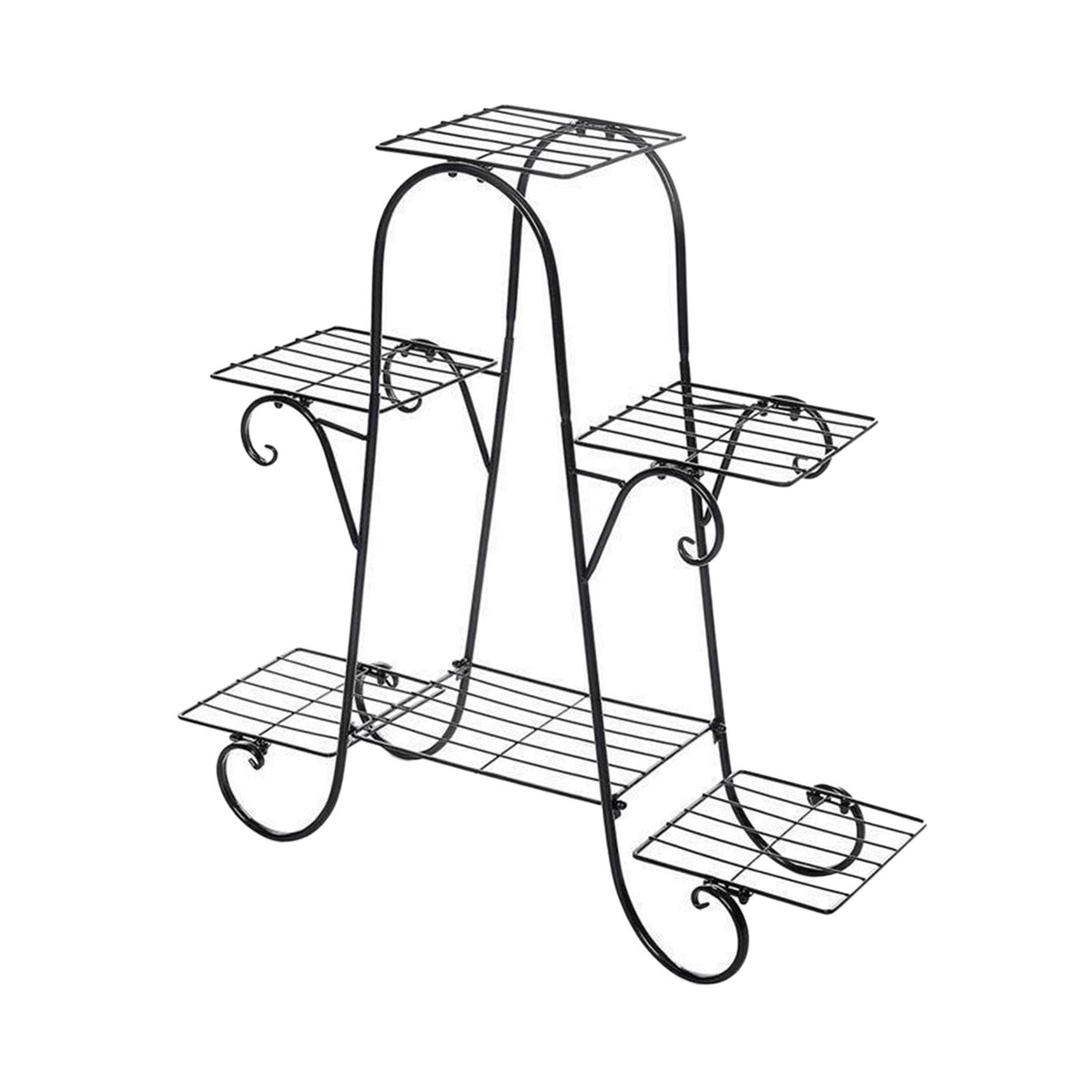 Maxbell 3 Layer Plant Stand Metal Display Holder Outdoor Decoration for Planter Rack