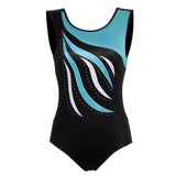 Maxbell Shiny Crystal Girls Ballet Dance Gymnastics Leotards Tank 7-8 Years Blue
