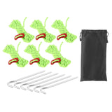 Maxbell 6Pcs/Pack Reflective Cord Tent Guyline Rope Set for Hiking Canopy Shelter