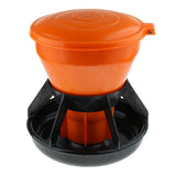 Max Plastic Orange & Black Poultry Feeder For Chickens/Hens/Ducks/Chicks