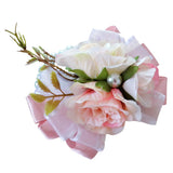 Max Bridal Wrist Corsage Bridesmaid Hand Flowers Wedding Party Prom Champagne