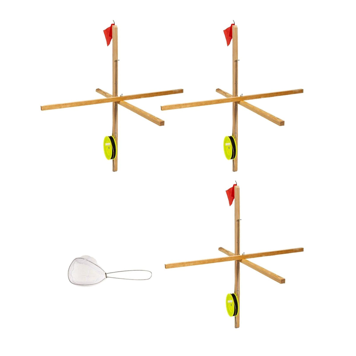 Maxbell Ice Fishing Rod Tip up with Flag Portable Foldable Fishing Accessories