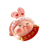 Maxbell Resin Rabbit Statue Car Dashboard Chinese New Year for Easter Decor Ornament Style B