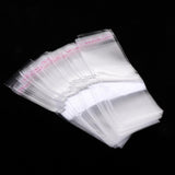 Maxbell 100x Clear Plastic Flat Cellophane Bag Adhesive for Food Candy 8.5 x 2.4inch