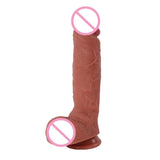 Maxbell Bendable Realsitic Male Penis Women G-spot Anal Massager w/Suction Cup 24cm