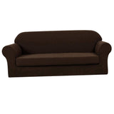 Max 2 Piece Design Polyester Fabric Stretch Sofa Couch Slipcover Coffee_3 Seat